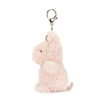 Jellycat Little Pig Bag Charm, 17 cm