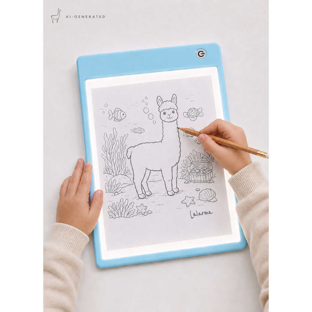 Lalarma Sketch lightpad, tegn og farvelæg - Blue