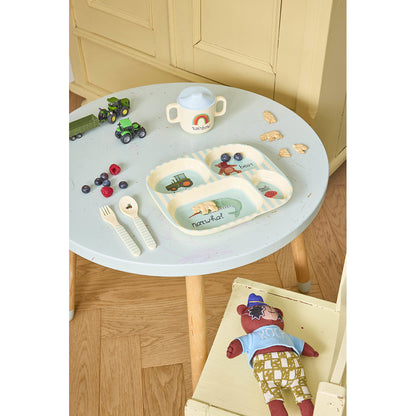 Rice Baby Cup with Two Handles, Blue