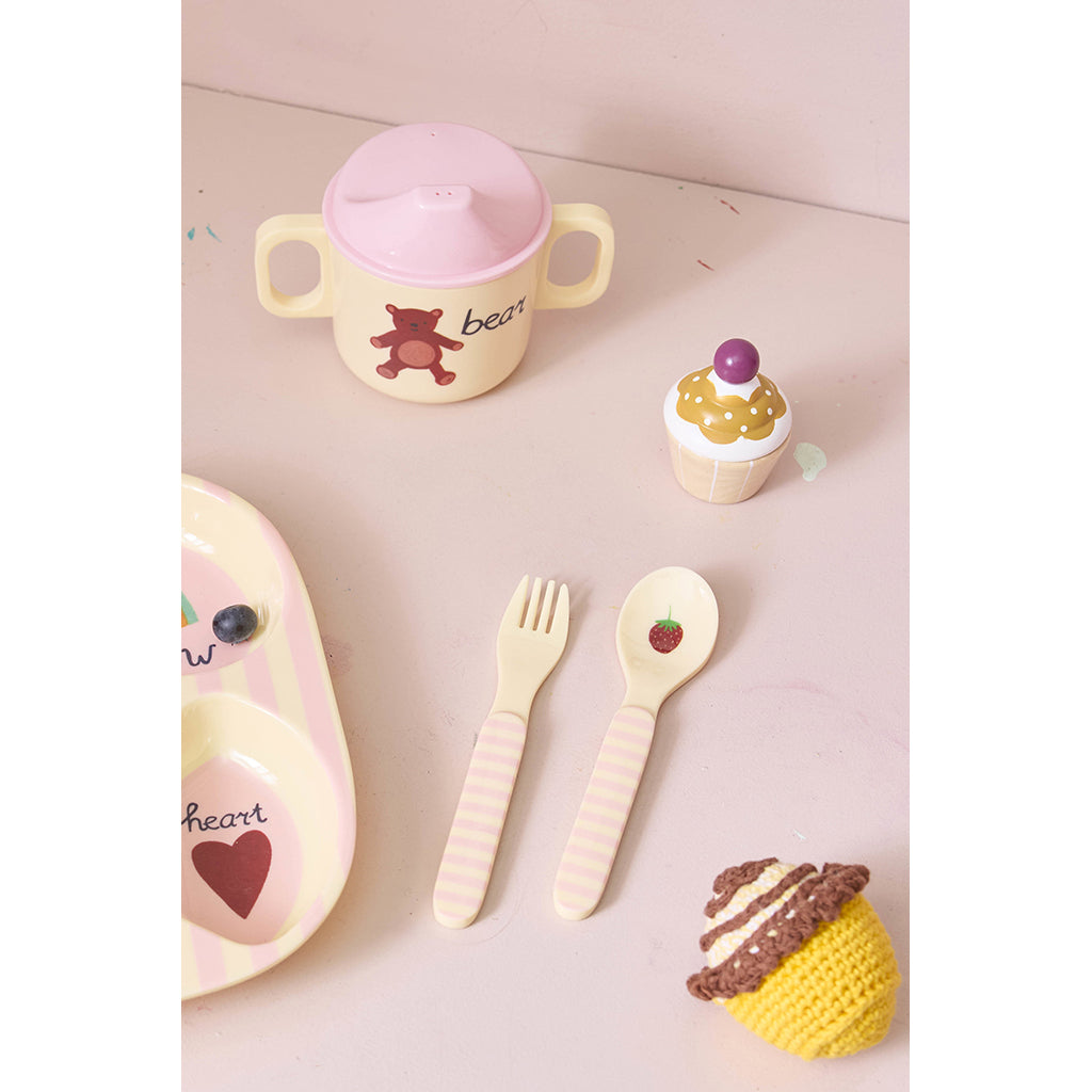 Rice Baby Dinner Set in Gift Box, Mint Fun Fair