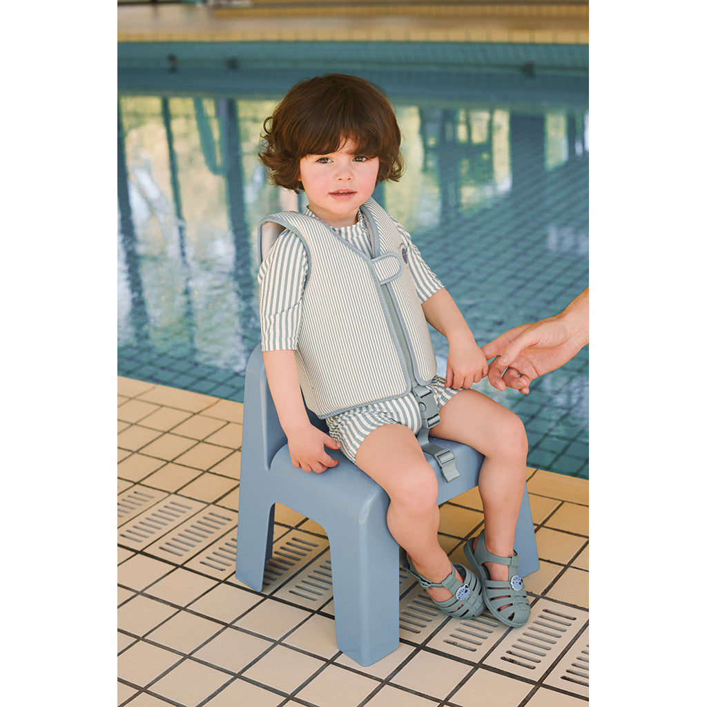 Liewood Dove Swim Vest in Seersucker, Peppermint/Sandy - multiple sizes