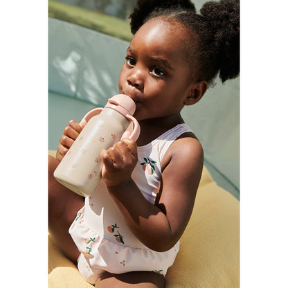 Liewood Kimmie Water Bottle with Handle 250 ml - Mini Butterfly/ Apple Blossom