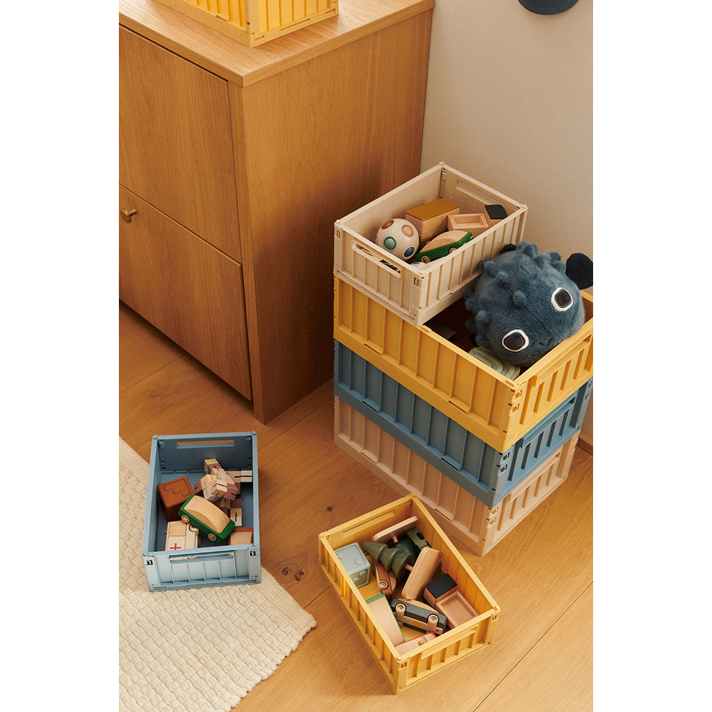 Liewood Weston Folding Crate S, Set of 2 - Light Peppermint