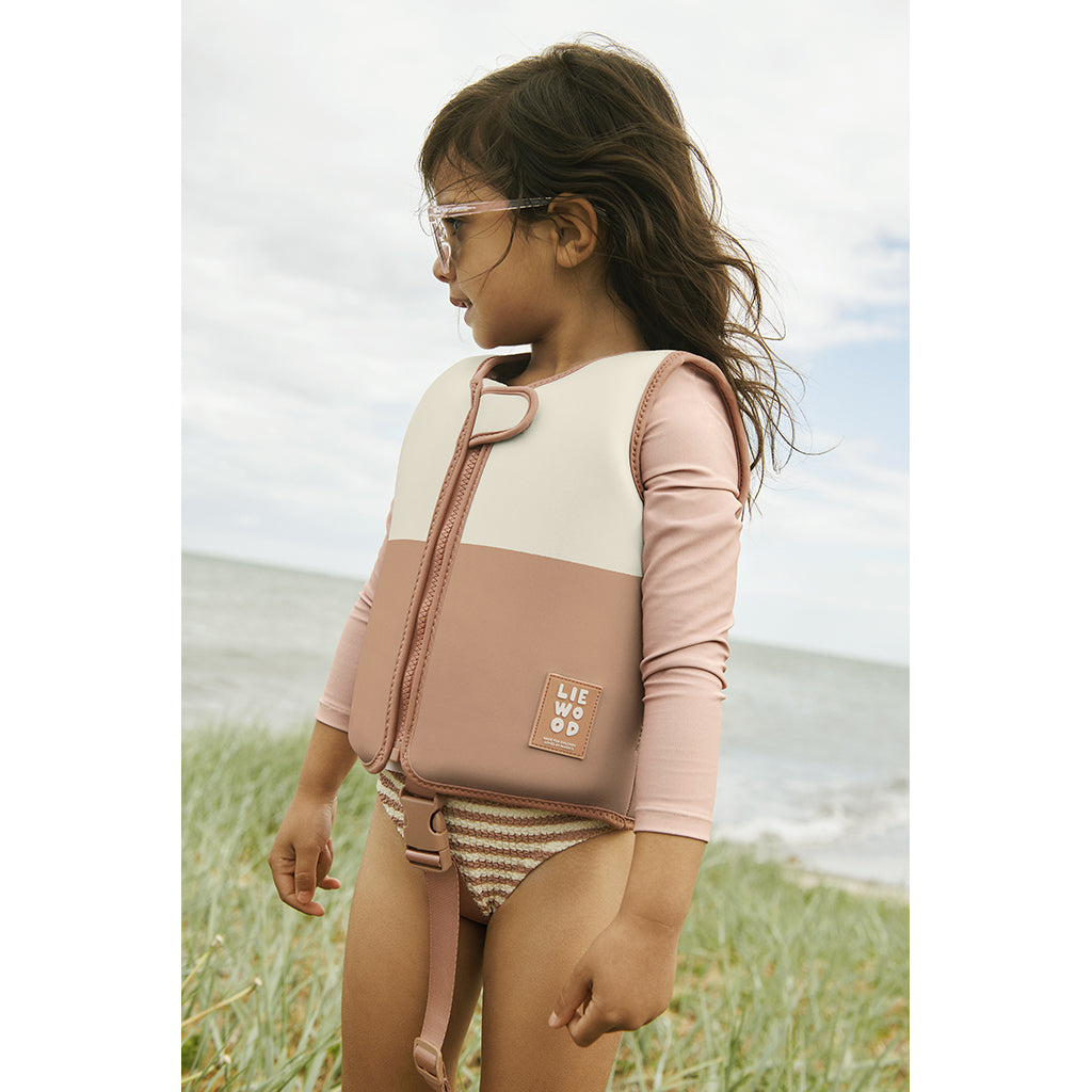 Liewood Dove Swim Vest with Long Sleeves, Tuscany Rose Multi Mix – Available in Multiple Sizes