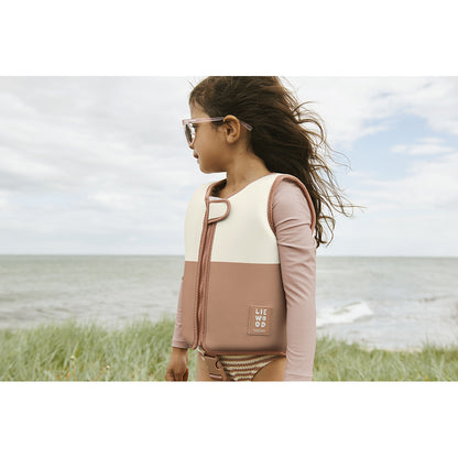 Liewood Dove Swim Vest with Long Sleeves, Tuscany Rose Multi Mix – Available in Multiple Sizes
