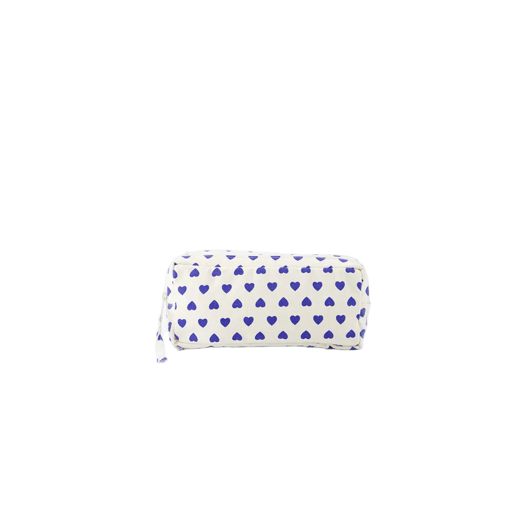 Bonton Pencil Case, Blue Hearts