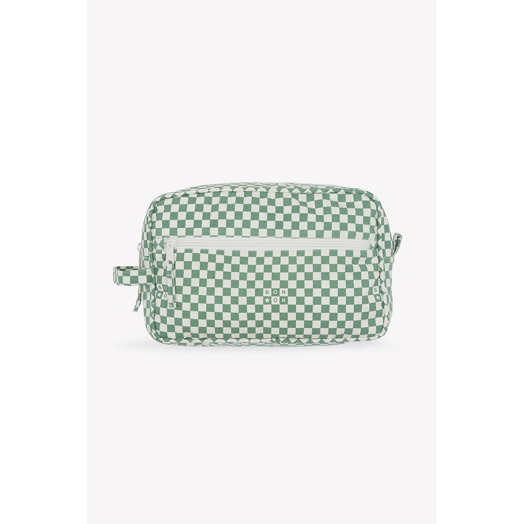 Bonton Toiletry Bag, Large – Damier vert
