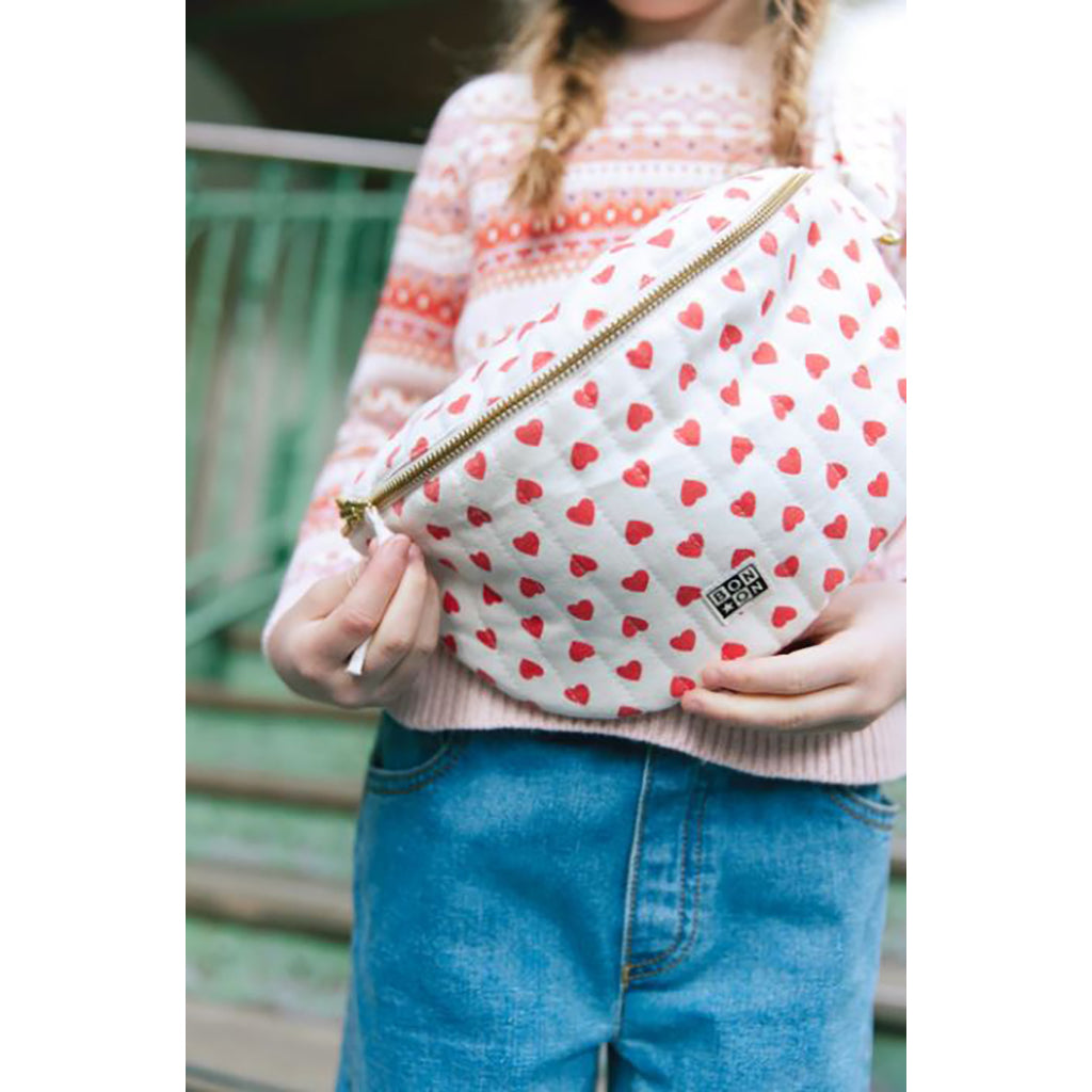 Bonton Belt Bag, Cœur Rouge Doré