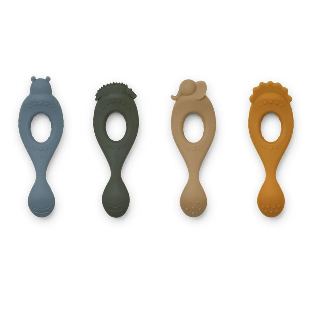 Liewood Liva skesæt, 4 stk. - Safari/blue multi mix