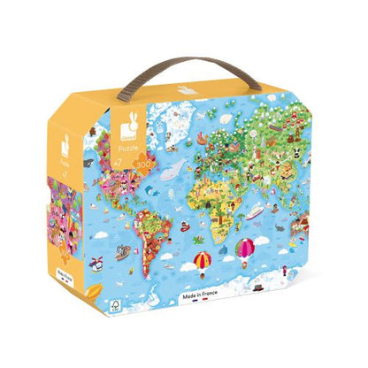 Janod Puzzle, Giant World Map - 300 Pieces
