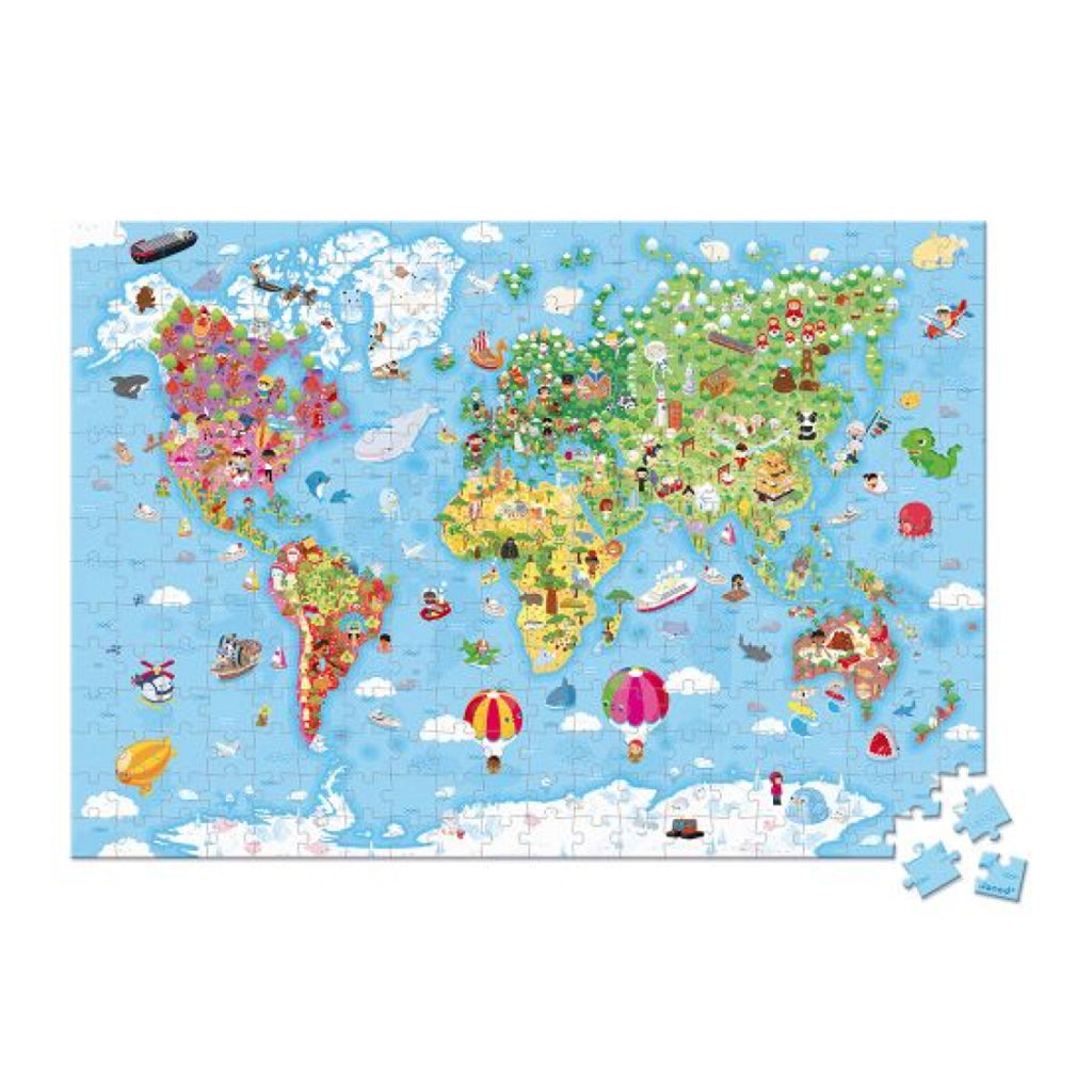 Janod Puzzle, Giant World Map - 300 Pieces