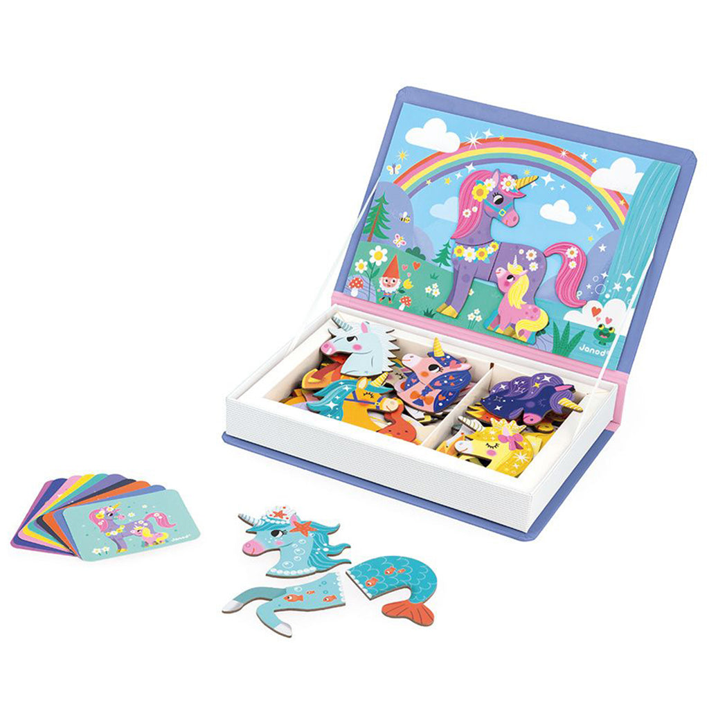 Janod Magnet Book, 44 pcs. Unicorn