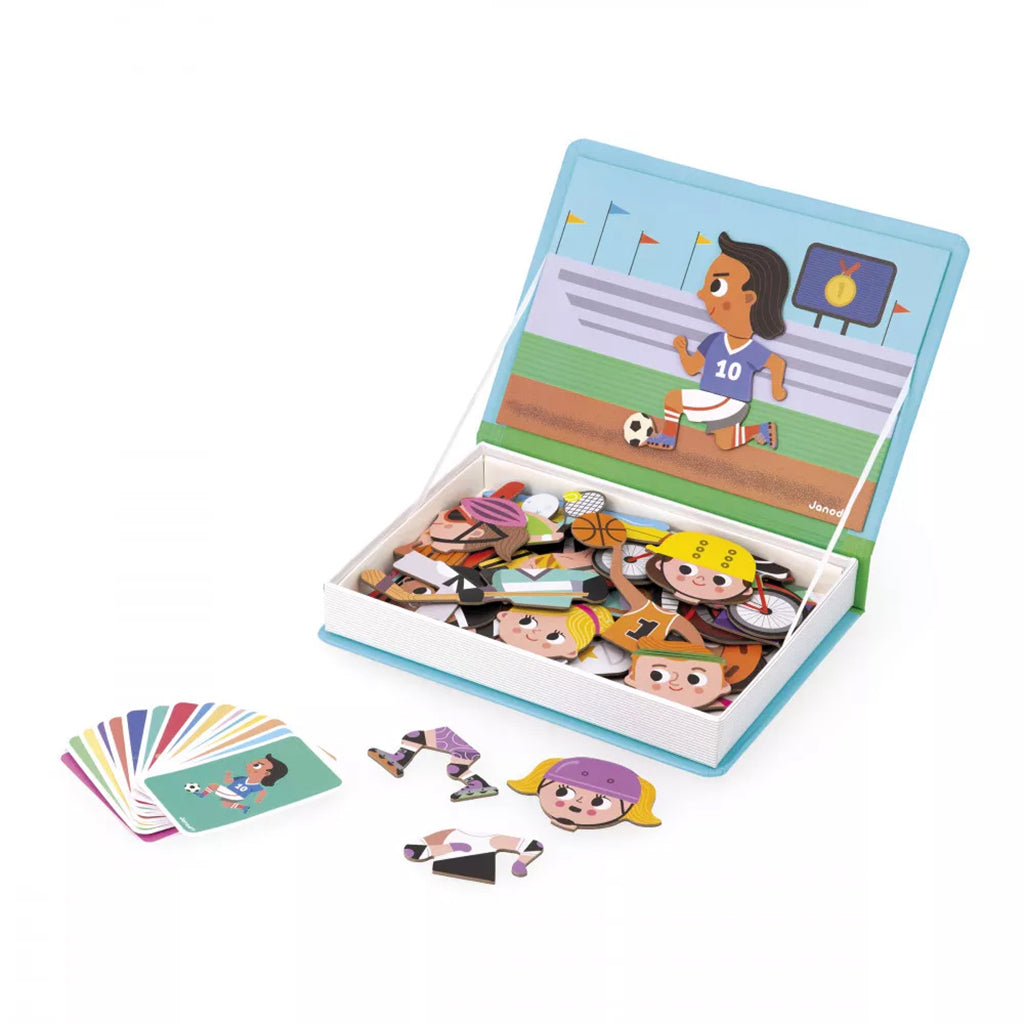 Janod Magnetic Book, 30 Pieces - Sports