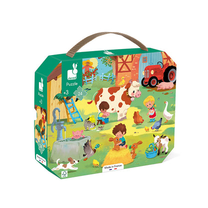 Janod Puzzle, A Day on the Farm - 24 Pieces