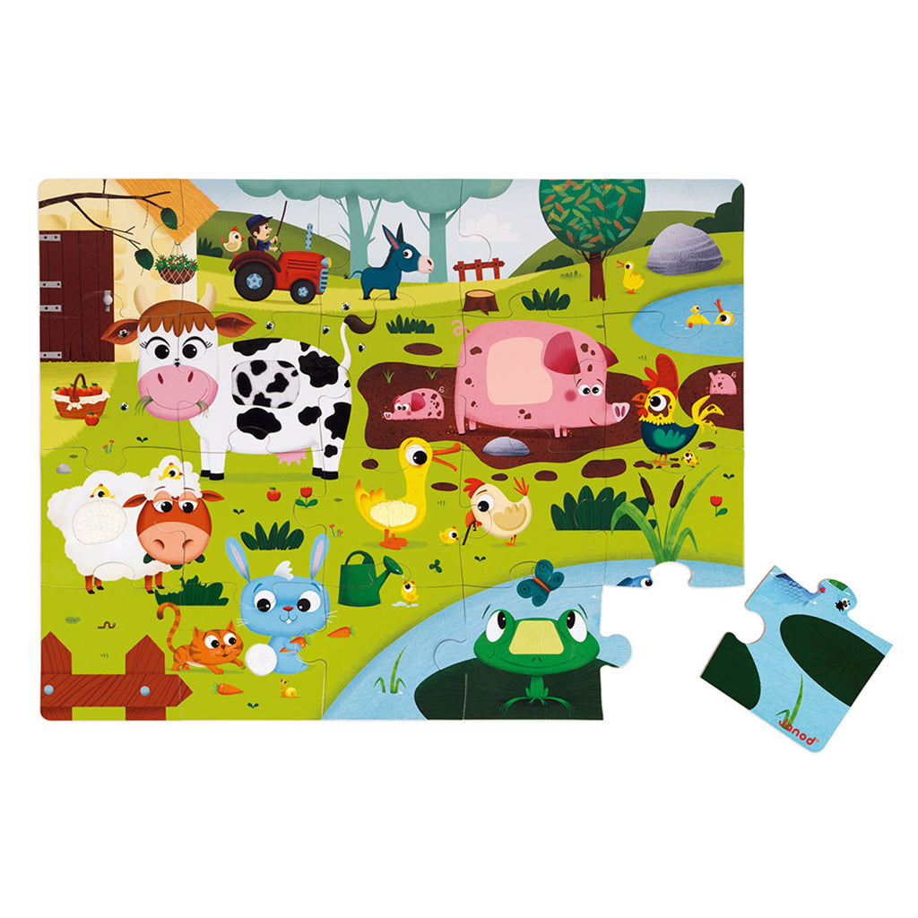 Janod Farmyard Animals Puzzle, 20 Pieces