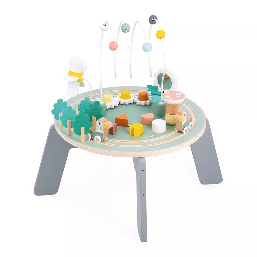 Janod Garden Activity Table, Charming Wooden Activity Table