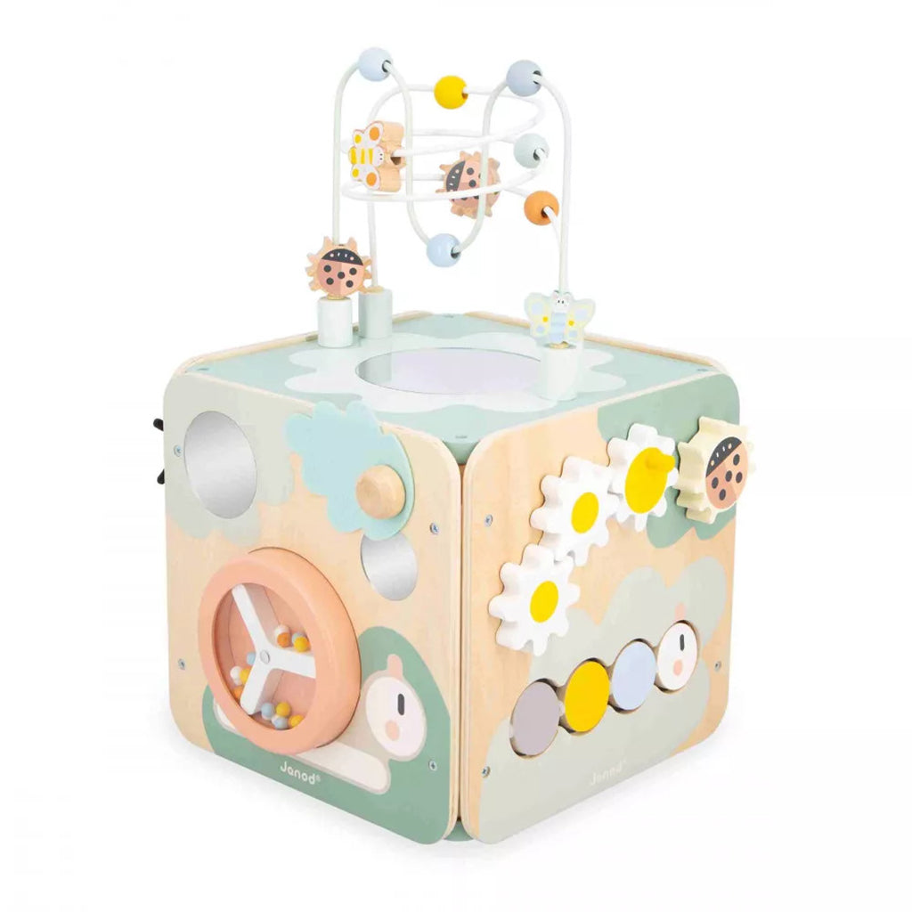 Janod Wooden Activity Cube, Multi-Activity Maxi Cube