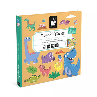 Janod Magnetic Book – Dinosaurs, 30 pcs.