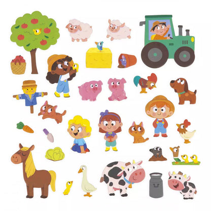 Janod Magnet Book, 30 pcs. Farmyard