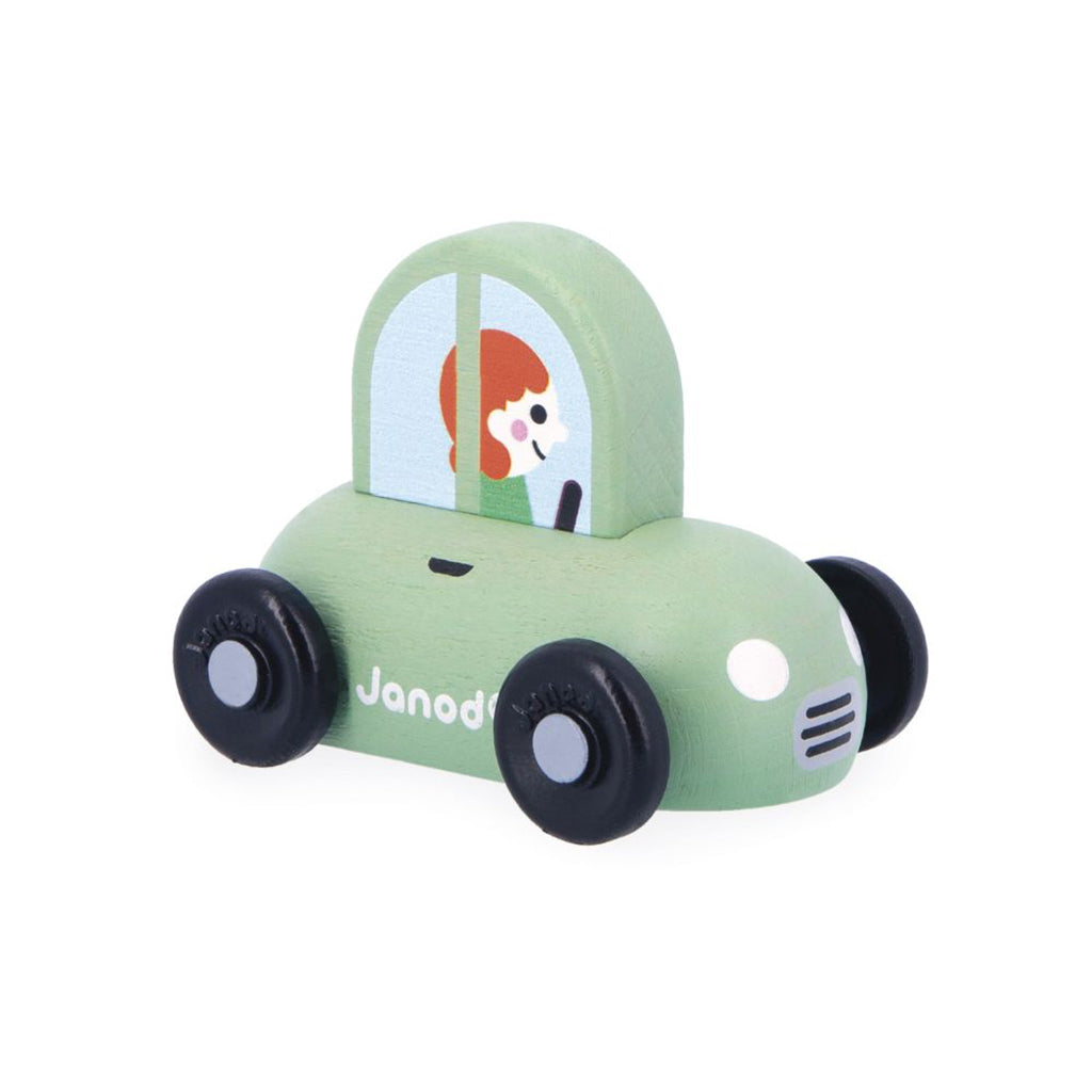 Janod Wooden Toy Car, Passenger Car