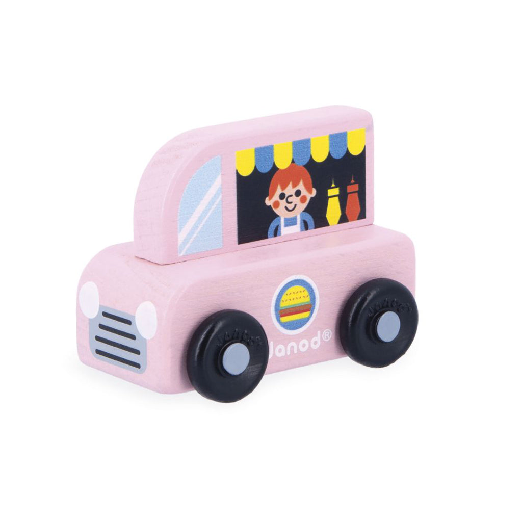 Janod Wooden Food Truck Toy Car