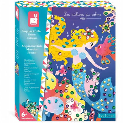 Janod Self-Adhesive Sequins, Mermaid Theme