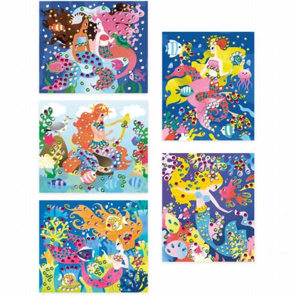 Janod Self-Adhesive Sequins, Mermaid Theme