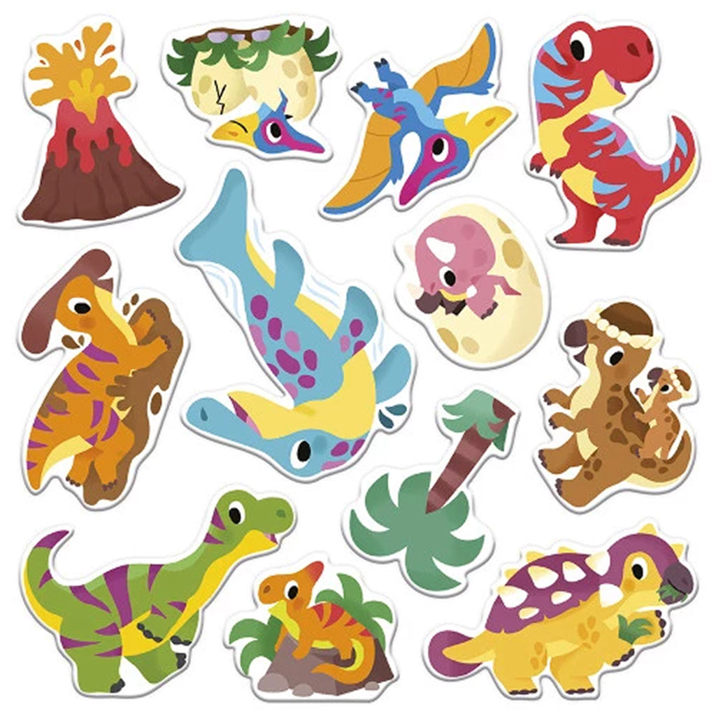 Janod Reusable Thick Stickers, Dinosaur