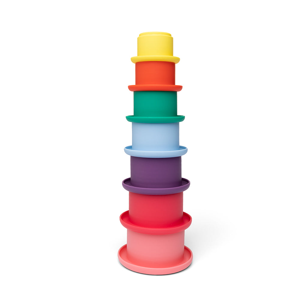 Little L, Baby Toys, Stacking Cups - Clear Shades