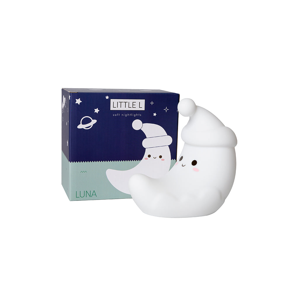 Little L. LED Night Light with Remote Control and Multiple Light Settings - Luna Moon