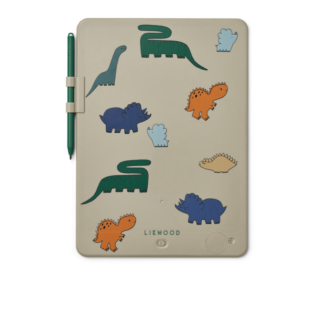 Liewood Zora Drawing Tablet with LCD Screen, Dinosaurs/Mist