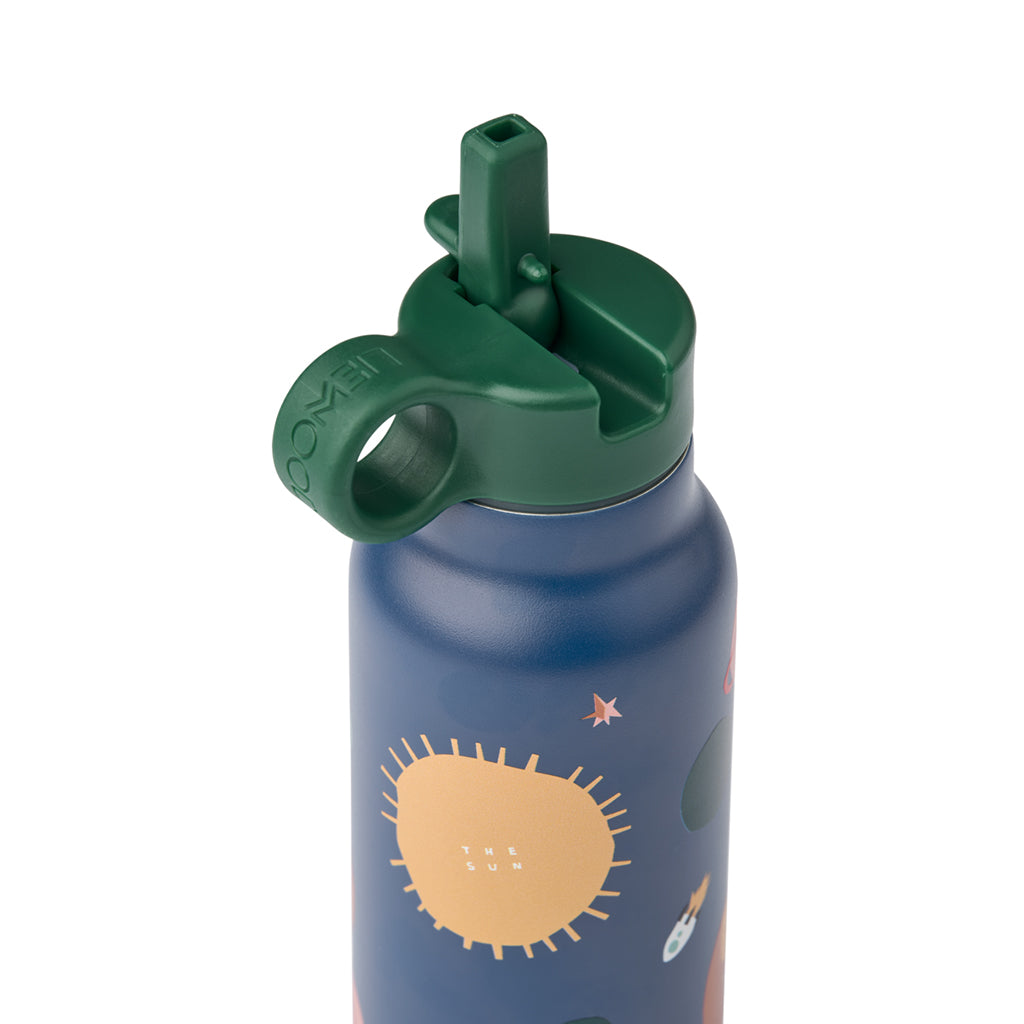 Liewood Falk Water Bottle, Thermos 350 ml - Universe / Classic Navy
