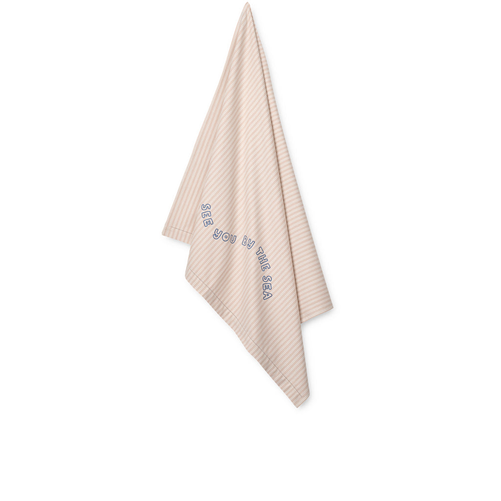 Liewood Paige Beach Towel, Stripe Sorbet Rose / Creme de la Creme