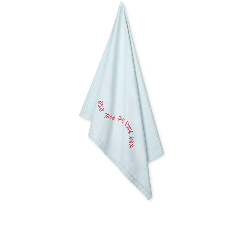 Liewood Paige Beach Towel, Stripe Pure Sky / Creme de la Creme