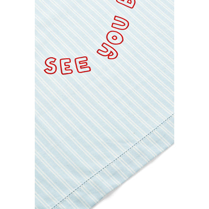 Liewood Paige Beach Towel, Stripe Pure Sky / Creme de la Creme