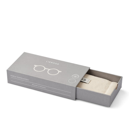 Liewood Darla Sunglasses for Kids, Ages 4-10 - Whale Blue Transparent