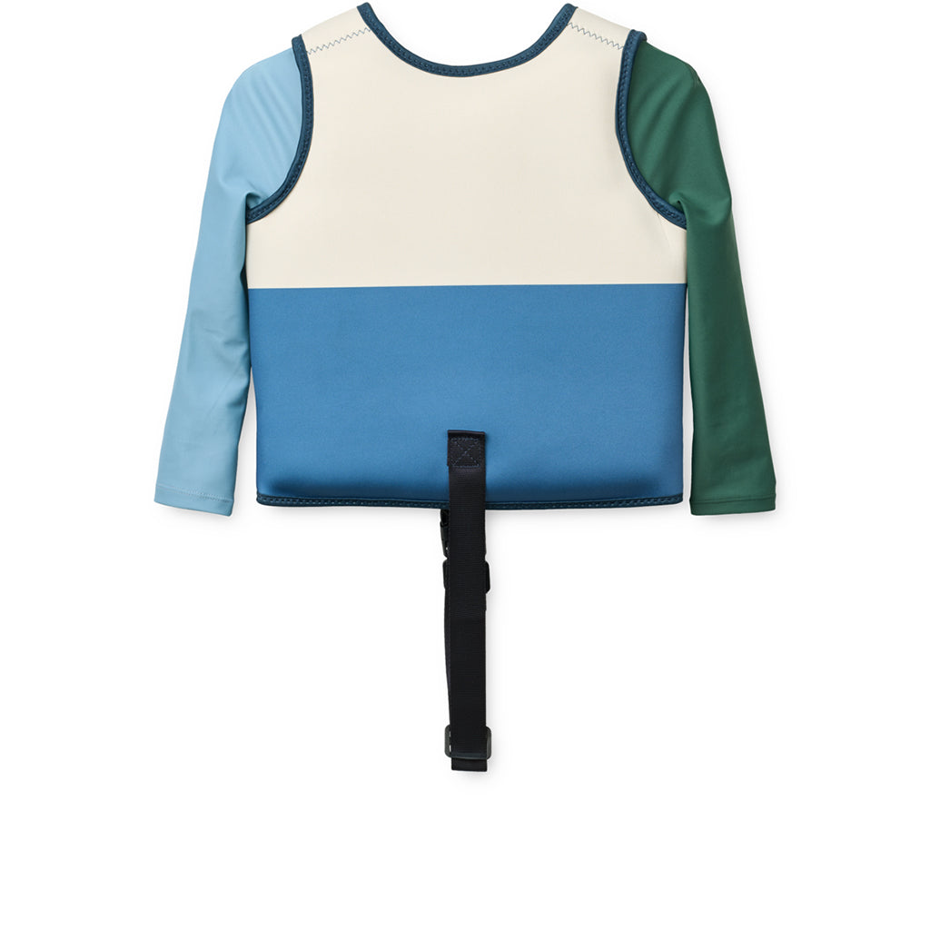 Liewood Dove Swim Vest with Long Sleeves, Riverside Multi Mix - Various Sizes