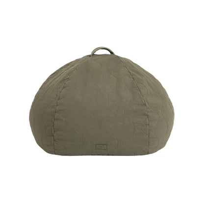 Nobodinoz Quilted Round Beanbag, Landscape - Vetiver