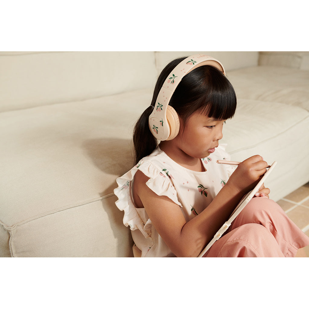 Liewood Quinn Wireless Headphones, Peach/Sea Shell