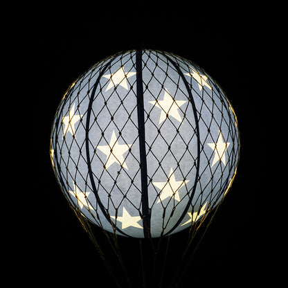 LED Balloon with Blue Stars - 32 cm
