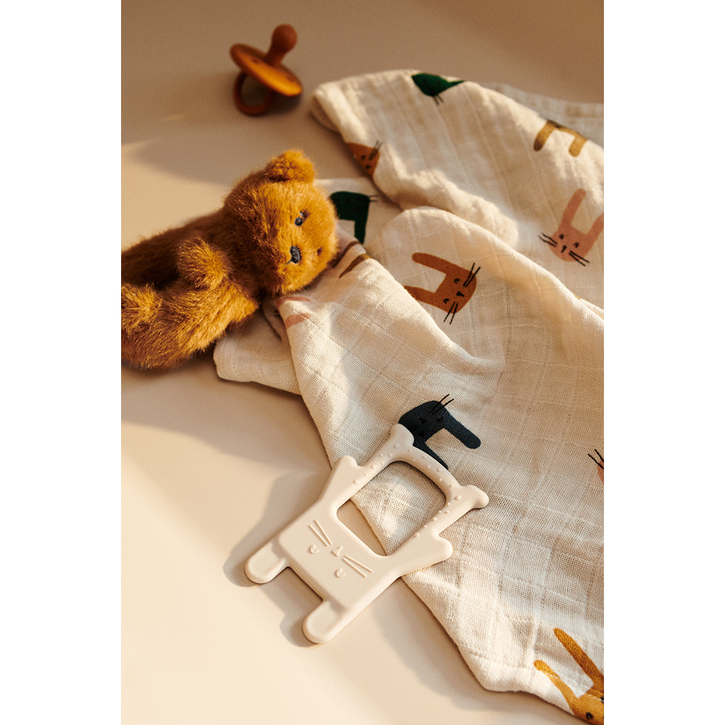 Liewood Teething Ring, Jonathan, 2-Pack - Sandy/Golden Caramel