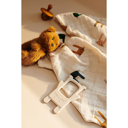 Liewood Teething Ring, Jonathan, 2-Pack - Sandy/Golden Caramel