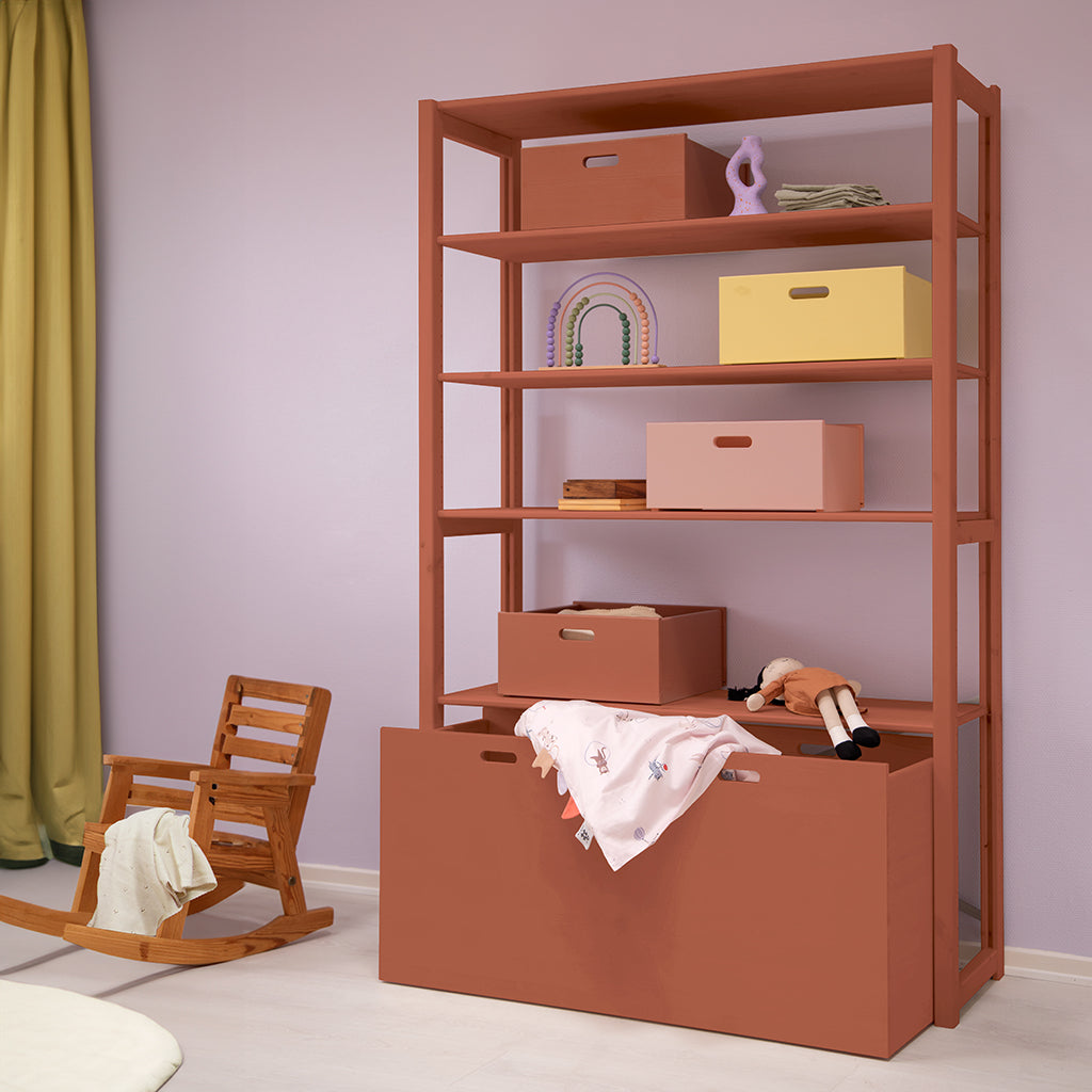 By Aulum Lodbjerg stigereol med opbevaringskasse, H: 179 / H: 198 x B: 113 cm - Rusty