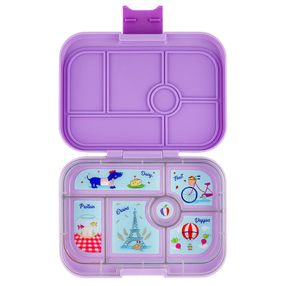 Yumbox Lunchbox with 6 Compartments, Original - Lulu Purple / Paris Tray