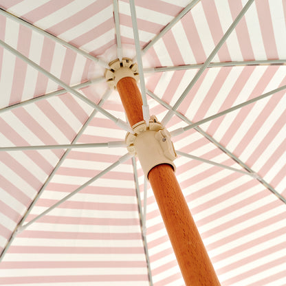 Sunnylife Luxe Beach Umbrella, UP50+ Factor - Tierra Clay Stripe