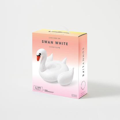 Sunnylife Pool Toy, Swan Float White - Suitable for Ages 6 and Up