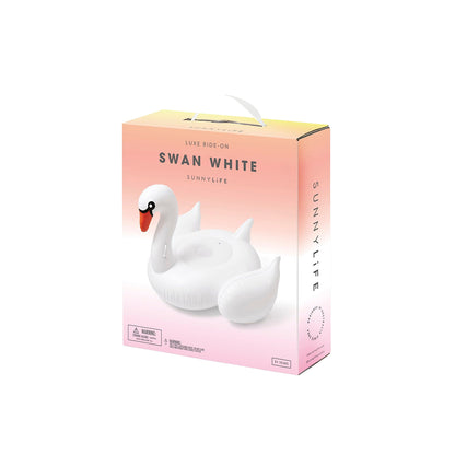 Sunnylife Pool Toy, Swan Float White - Suitable for Ages 6 and Up