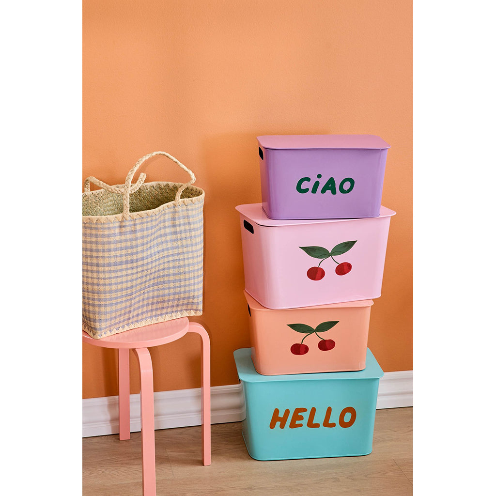 Rice Metal Storage Box Set, 2 pcs – Cherry/Ciao