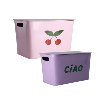 Rice Metal Storage Box Set, 2 pcs – Cherry/Ciao