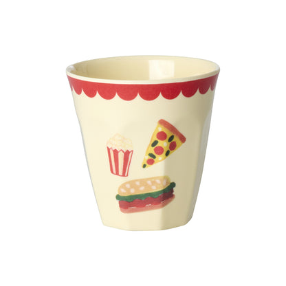 Rice Melamine Cups, Fun Fair Print, 6-Pack, Small - Mint